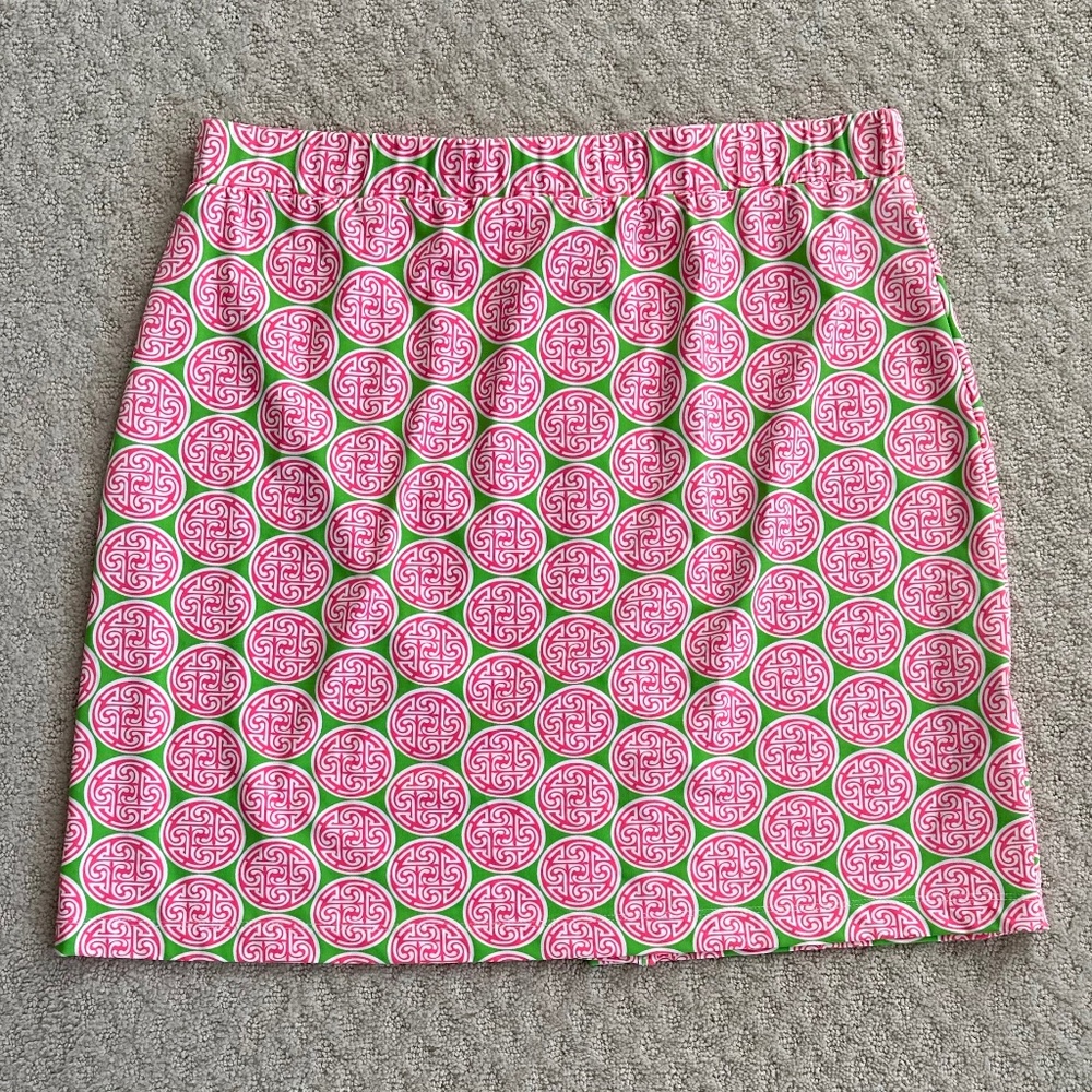 Katherine Way Geometric Print Pull-On Stretch Skirt 2XL Casual Preppy Activewear